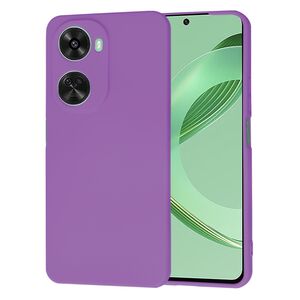 Husa pentru  Huawei nova 12 SE Liquid Silicone, subțire, captusita cu microfibra, anti amprentă, protectie cameră foto, mov