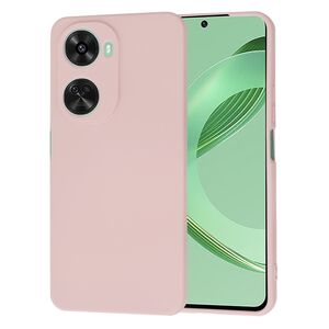 Husa pentru  Huawei nova 12 SE Liquid Silicone, subțire, captusita cu microfibra, anti amprentă, protectie cameră foto, roz inchis