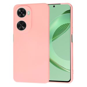Husa pentru  Huawei nova 12 SE Liquid Silicone, subțire, captusita cu microfibra, anti amprentă, protectie cameră foto, roz