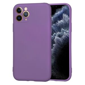 Husa pentru  iPhone 11 Pro Liquid Silicone, subțire, captusita cu microfibra, anti amprentă, protectie cameră foto, mov