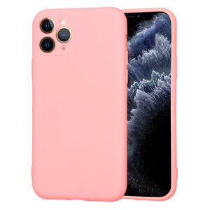 Husa pentru  iPhone 11 Pro Liquid Silicone, subțire, captusita cu microfibra, anti amprentă, protectie cameră foto, roz