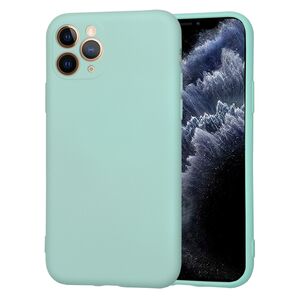 Husa pentru  iPhone 11 Pro Liquid Silicone, subțire, captusita cu microfibra, anti amprentă, protectie cameră foto, turcoaz