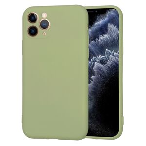 Husa pentru  iPhone 11 Pro Liquid Silicone, subțire, captusita cu microfibra, anti amprentă, protectie cameră foto, verde