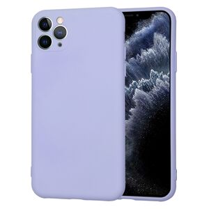 Husa pentru  iPhone 11 Pro Max Liquid Silicone, subțire, captusita cu microfibra, anti amprentă, protectie cameră foto, lavanda