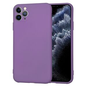 Husa pentru  iPhone 11 Pro Max Liquid Silicone, subțire, captusita cu microfibra, anti amprentă, protectie cameră foto, mov