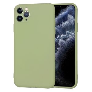Husa pentru  iPhone 11 Pro Max Liquid Silicone, subțire, captusita cu microfibra, anti amprentă, protectie cameră foto, verde