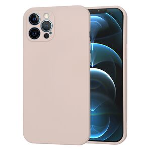 Husa pentru  iPhone 12 Pro Max Liquid Silicone, subțire, captusita cu microfibra, anti amprentă, protectie cameră foto, roz inchis