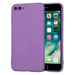 Husa pentru  iPhone 8 Plus Liquid Silicone, subțire, captusita cu microfibra, anti amprentă, protectie cameră foto, mov