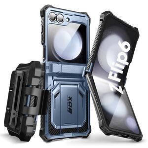 [Pachet 360°] Husa + folie Samsung Galaxy Z Flip 6 I-Blason Armorbox, albastru