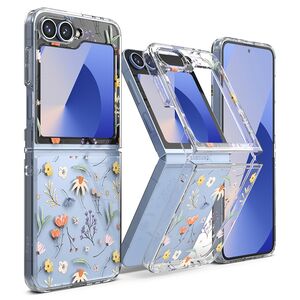 Husa Samsung Galaxy Z Flip 6 Ringke Fusion Design, Dry Flowers