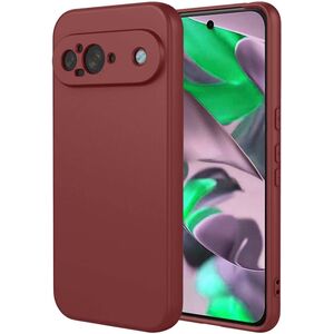 Husa pentru  Google Pixel 9 Liquid Silicone, subțire, captusita cu microfibra, anti amprentă, protectie cameră foto, bordeaux