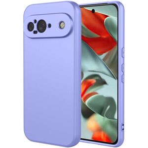 Husa pentru  Google Pixel 9 Liquid Silicone, subțire, captusita cu microfibra, anti amprentă, protectie cameră foto, lavanda