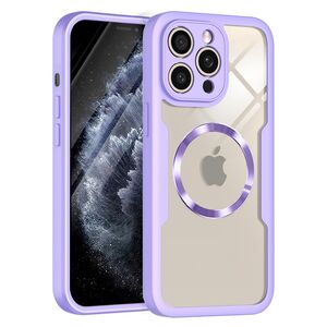 Pachet 360: Husa cu folie integrata pentru  iPhone 11 Pro Max cu MagSafe Cover360 fata / spate - mov