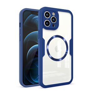Pachet 360: Husa cu folie integrata pentru  iPhone 12 Pro Max cu MagSafe Cover360 fata / spate - albastru