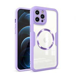 Pachet 360: Husa cu folie integrata pentru  iPhone 12 Pro Max cu MagSafe Cover360 fata / spate - mov