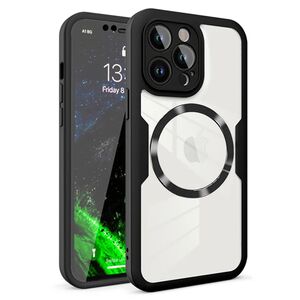 Pachet 360: Husa cu folie integrata pentru  iPhone 12 Pro cu MagSafe Cover360 fata / spate - negru