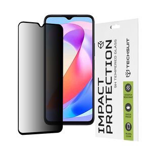 Folie sticla Honor X6b Techsuit 111D Privacy Full Glue, negru