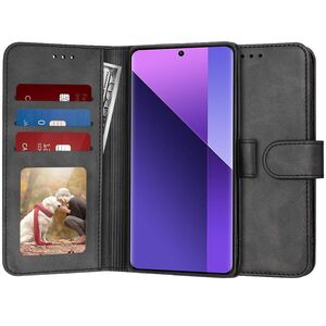 Husa pentru Honor Magic 5 Lite tip carte 360 Kickstand cu sloturi pentru card, negru