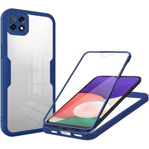 Pachet 360: Husa cu folie integrata pentru  Samsung Galaxy A22 5G Cover360 fata / spate - albastru