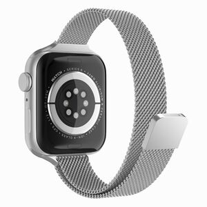 Curea pentru Apple Watch 4, 5, 6, 7, 8, 9, SE, SE2, Ultra, Ultra 2 (38/40/41mm) - argintiu