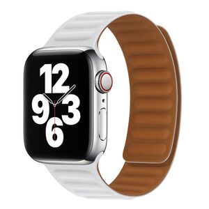 Curea pentru Apple Watch 4, 5, 6, 7, 8, 9, SE, SE2, Ultra, Ultra 2 (38/40/41mm) - alb