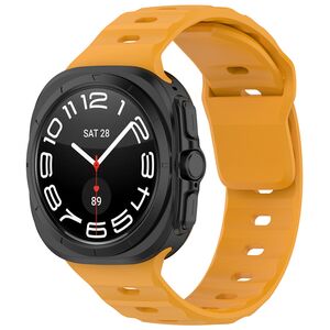 Curea pentru Samsung Galaxy Watch Ultra 47mm din silicon - portocaliu