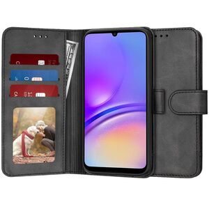 Husa pentru Samsung Galaxy A13 5G, A04s tip carte 360 Kickstand cu sloturi pentru card, negru