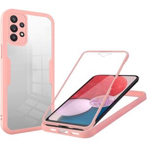 Pachet 360: Husa cu folie integrata pentru  Samsung Galaxy A13 4G Cover360 fata / spate - roz