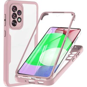 Pachet 360: Husa cu folie integrata pentru  Samsung Galaxy A53 5G Cover360 fata / spate - roz