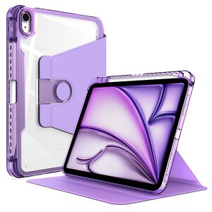 Husa pentru  Apple iPad Air 11 2024 / 2025​ M2, M3 rotativa de tip stand cu functie sleep/wake-up si slot pentru stylus, mov