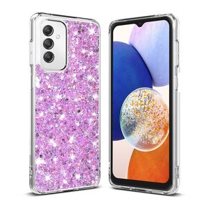 Husa pentru  Samsung Galaxy A14 4G, 5G cu sclipici Liquid Crystal Glitter, magenta