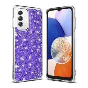 Husa pentru  Samsung Galaxy A14 4G, 5G cu sclipici Liquid Crystal Glitter, mov