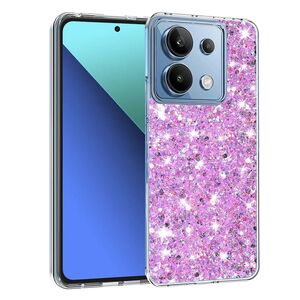 Husa pentru  Xiaomi Redmi Note 13 4G cu sclipici Liquid Crystal Glitter, magenta