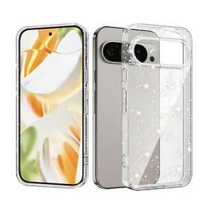 Husa pentru Google Pixel 9 Pro cu sclipici Liquid Crystal Glitter, transparent