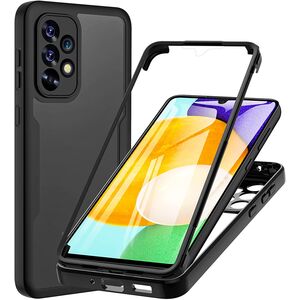 Pachet 360: Husa cu folie integrata pentru  Samsung Galaxy A13 4G Cover360 fata / spate - negru