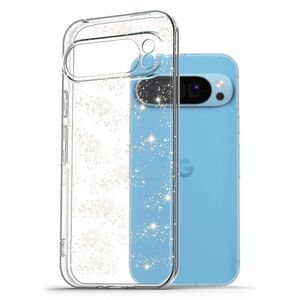 Husa pentru Google Pixel 9 Pro XL cu sclipici Liquid Crystal Glitter, transparent