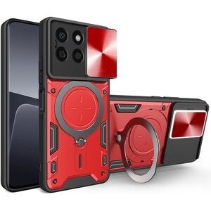 Husa pentru  Honor X6b cu protecție pentru cameră și suport magnetic integrat Ring Shockproof, rosu