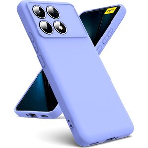 Husa pentru  Poco F6 Pro Liquid Silicone, subțire, captusita cu microfibra, anti amprentă, protectie cameră foto, mov