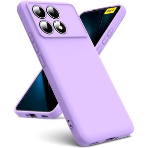 Husa pentru  Poco F6 Pro Liquid Silicone, subțire, captusita cu microfibra, anti amprentă, protectie cameră foto, lavanda