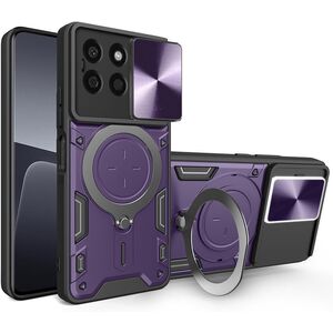 Husa pentru  Honor X6b cu protecție pentru cameră și suport magnetic integrat Ring Shockproof, mov