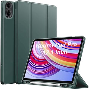 Husa pentru Xiaomi Redmi Pad Pro 12.1 Inch Soft Shell cu functie wake-up/sleep si compartiment pentru stylus, tip stand - verde