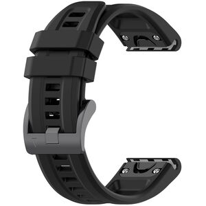 Curea pentru Garmin Fenix 3/3 HR/5X/5X Plus/6X/6X Pro/7X/7X Pro Solar 26 mm din silicon - negru