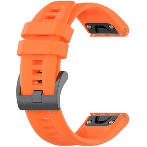Curea pentru Garmin Fenix 3/3 HR/5X/5X Plus/6X/6X Pro/7X/7X Pro Solar 26 mm din silicon - portocaliu