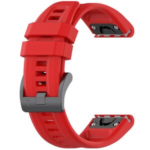 Curea pentru Garmin Fenix 3/3 HR/5X/5X Plus/6X/6X Pro/7X/7X Pro Solar 26 mm din silicon - rosu