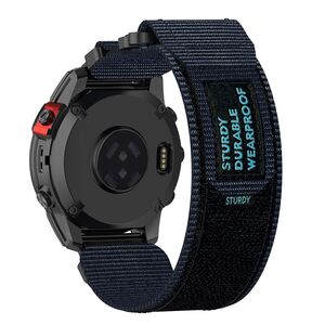 Curea pentru Garmin Fenix 5/5 Plus 6/6 Pro/7/Forerunner 935/945/955/Approach S60/S62 22 mm Quickfit din material textil - albastru