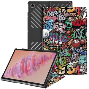 Husa pentru Lenovo Tab Plus 11.5, cu functie wake-up/sleep, tip stand, graffiti