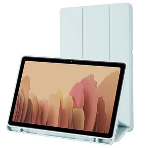 Husa pentru Samsung Galaxy Tab A7 10.4 inch Soft Shell cu functie wake-up/sleep si compartiment pentru stylus, tip stand - albastru deschis