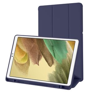 Husa pentru Samsung Galaxy Tab A7 Lite 8.7 inch Soft Shell cu functie wake-up/sleep si compartiment pentru stylus, tip stand - albastru