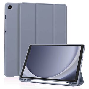 Husa pentru Samsung Galaxy Tab A9 8.7 inch Soft Shell cu functie wake-up/sleep si compartiment pentru stylus, tip stand - mov