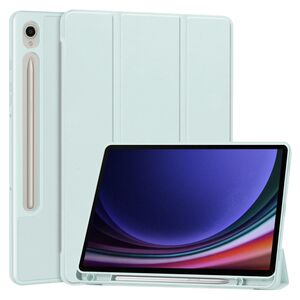 Husa pentru Samsung Galaxy Tab S9 / S9 FE / S10 FE usoara si subtire cu functie wake-up/sleep si compartiment pentru stylus, tip stand - albastru deschis